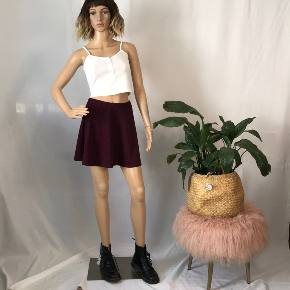 Forever21 | Skater Skirt | Maroon | Size M
